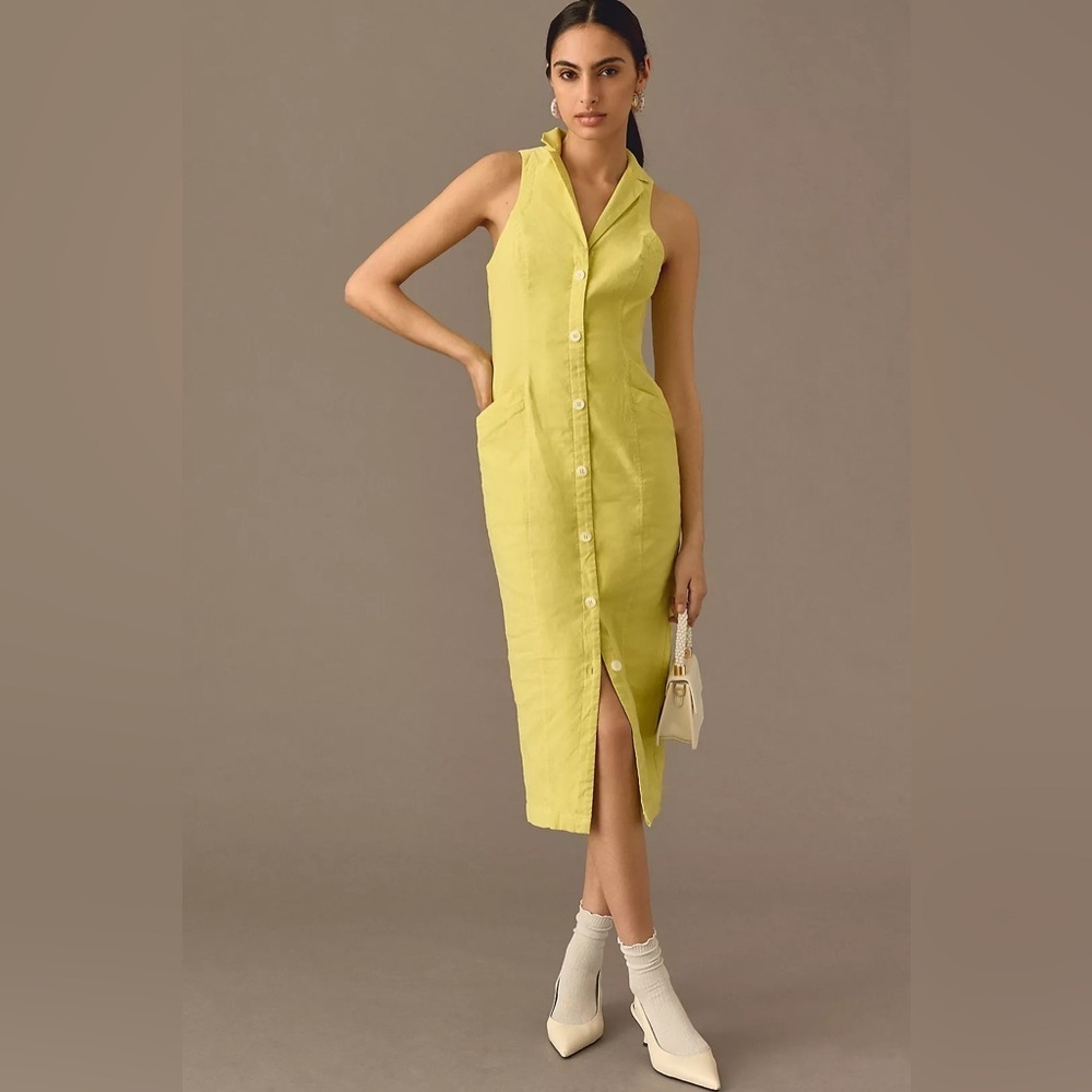 NWT! By Anthropologie Sleeveless Shirt Dress - Size 14 🐌
